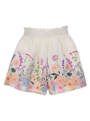 Bondi Shorts "Blumenbordüre" in Weiß