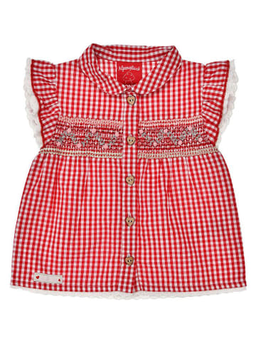 Bondi Trachtenbluse in Rot/ Weiß