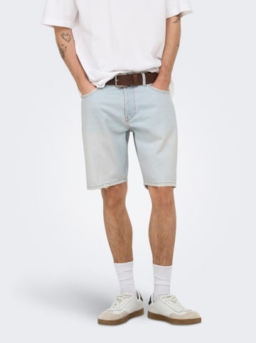 ONLY & SONS Jeans-Shorts "Onsedge" in Hellblau