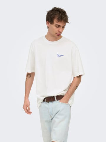ONLY & SONS Koszulka "Onsmilo" w kolorze białym