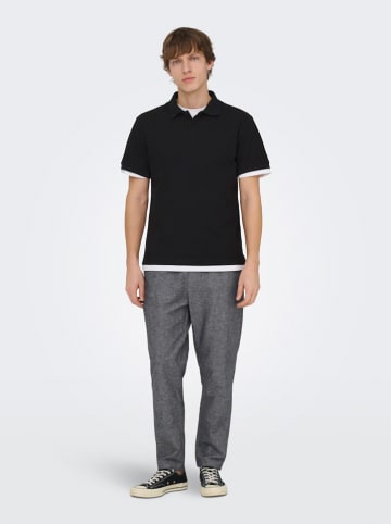 ONLY & SONS Poloshirt "Onsben" in Schwarz