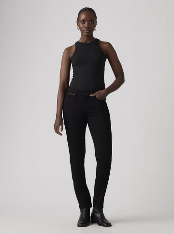 Levi's Dżinsy "712" - Slim fit - w kolorze czarnym