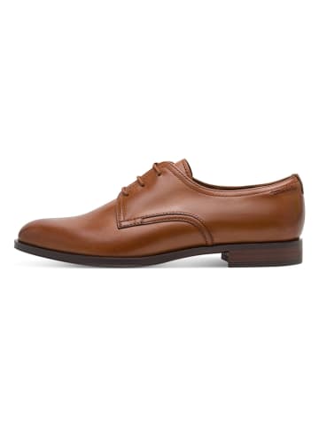 Tamaris Leder-Schnürschuhe in Hellbraun