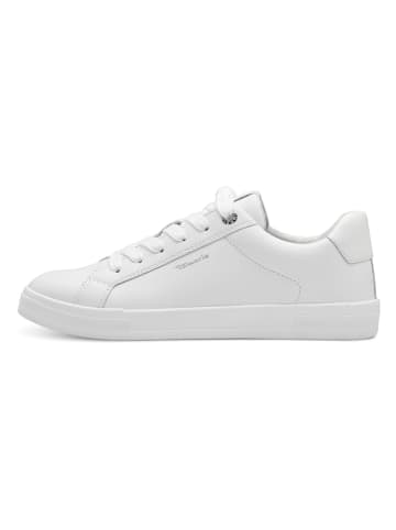 Tamaris Skórzane sneakersy w kolorze białym
