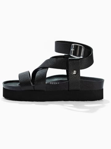 BACKSUN Leren sandalen "Mykonos" zwart