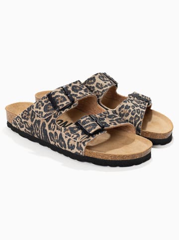 BACKSUN Slippers "Atlas" beige/zwart