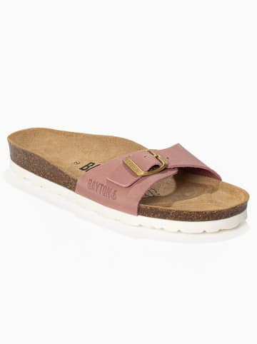 BACKSUN Leder-Pantoletten "Zephyr" in Rosa