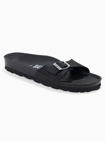 BACKSUN Leder-Pantoletten "Zephyr" in Schwarz