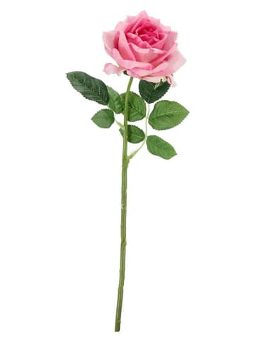 Bizzotto Sztuczna gałązka ''Rose Ofelia'' w kolorze zielono-jasnoróżowym - dł. 43 cm