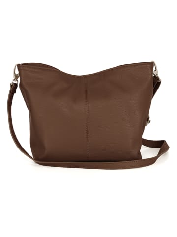 Anna Morellini Leren schoudertas "Trapani" bruin - (B)33 x (H)25 x (D)14 cm