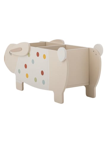 Bloomingville Bücherregal "Villja" in Beige/ Weiß - (B)87 x (H)38 x (T)32 cm