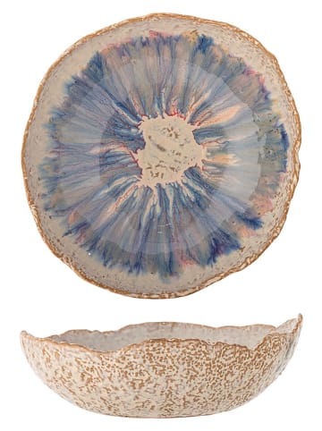 Bloomingville Kom "Amalia" crème/blauw - Ø 24 cm