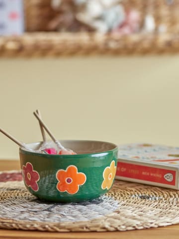 Bloomingville Miska "Addy" w kolorze pomarańczowo-zielonym - Ø 12 cm