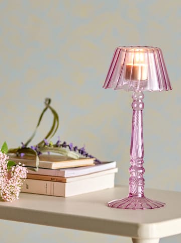 Bloomingville Świecznik "Cisco Votive" w kolorze jasnoróżowym - wys. 23,5 x Ø 10,5 cm