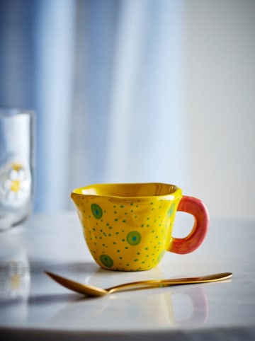 Bloomingville Kubek "Nini" w kolorze żółto-zielonym - 100 ml