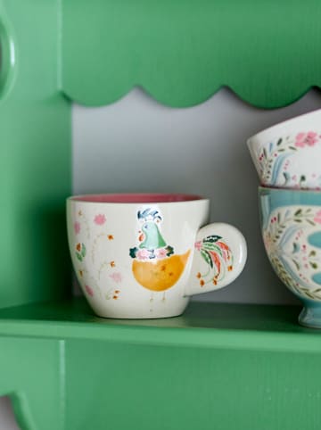Tasse ''Joshua'' in Weiß/ Rosa/ Gelb - 290 ml
