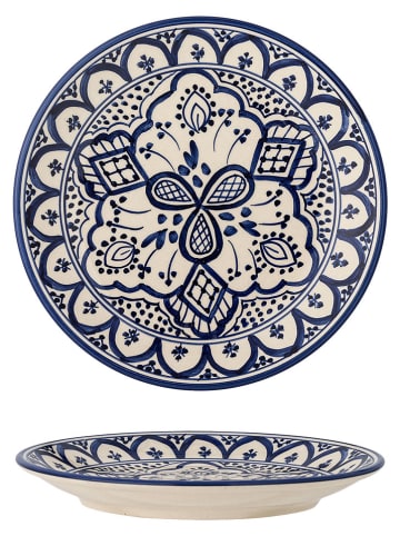Bloomingville Talerzyk deserowy "Karlie" w kolorze kremowo-niebieskim - Ø 19 cm