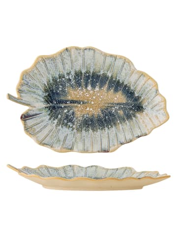 Bloomingville Servierplatte "Dorreen" in Blau/ Beige - (L)31 x (B)19,5 cm