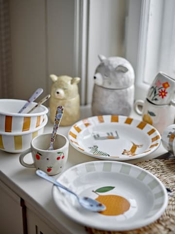 Bloomingville 3-delige kinderserviesset "Jesse" wit/oranje