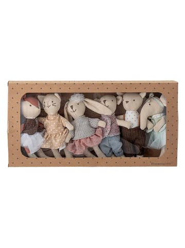 Bloomingville 6er-Set: Kuscheltiere "Animal Friends" - ab Geburt