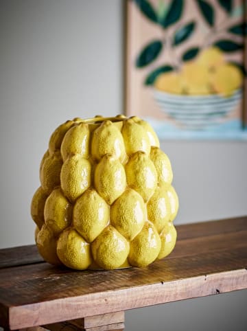Bloomingville Wazon "Limone" w kolorze żółtym - wys. 22 x Ø 22 cm