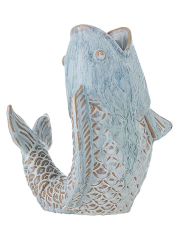 Bloomingville Vase "Hiro" in Hellblau - (B)17 x (H)21 x (T)13,5 cm