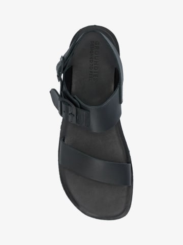 Groundies Leder-Barfußschuhe "Kos" in Schwarz