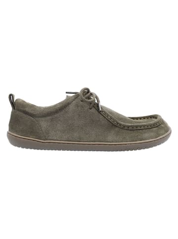 Groundies Leder-Barfußschuhe "Cricket Plus+" in Khaki