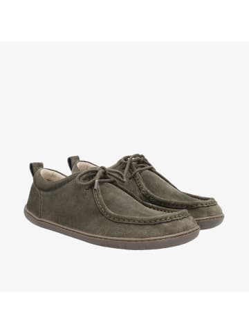 Groundies Leder-Barfußschuhe "Cricket Plus+" in Khaki