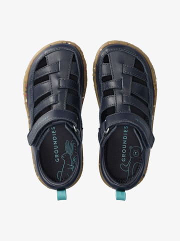 Groundies Leder-Barfußschuhe "Noto 2.0" in Dunkelblau