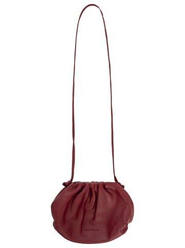 Zwillingsherz Leren schoudertas "City Nights" bordeaux - (B)20 x (H)7 x (D)14 cm
