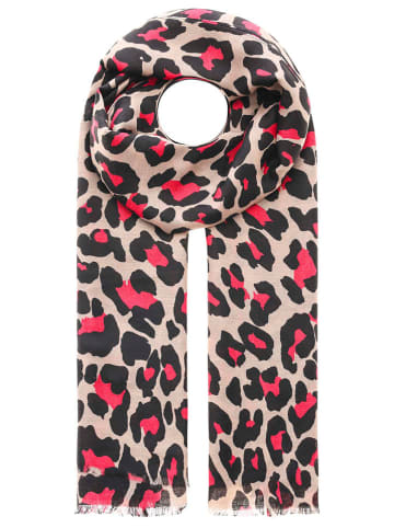 Zwillingsherz Schal "Leo & Colors II" in Rosa/ Pink/ Schwarz - (L)180 x (B)100 cm