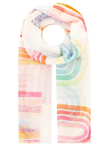 Zwillingsherz Schal "Buntes Bogenmuster" in Weiß/ Bunt - (L)180 x (B)95 cm