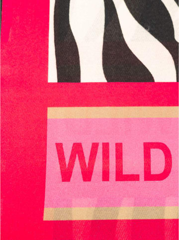 Zwillingsherz Schal "Wild Zebra" in Pink/ Weiß/ Schwarz - (L)180 x (B)70 cm