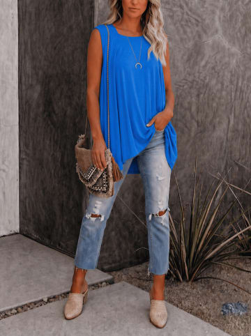 Milan Kiss Blusentop in Blau