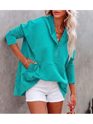 Milan Kiss Hoodie turquoise
