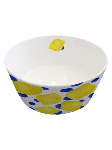 ppd Schale ''Lemon & Dots'' in Gelb/ Blau - (H)6,2 x Ø 15 cm