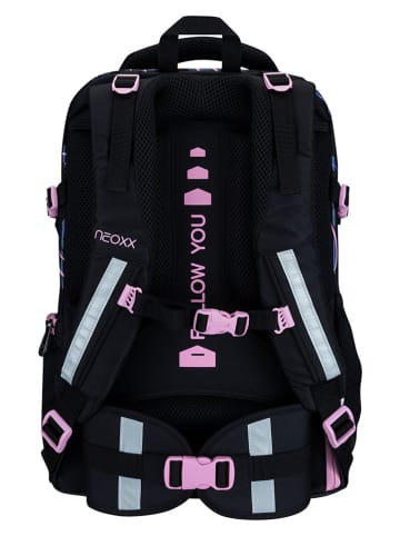 neoxx Rucksack "Active" in Schwarz/ Rosa - (B)31 x (H)45,5 x (T)24 cm