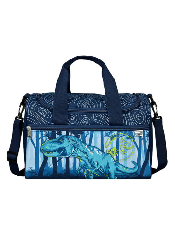 SCOOLI Sporttasche "Jurassic World" in Blau - (B)35 x (H)23 x (T)16 cm