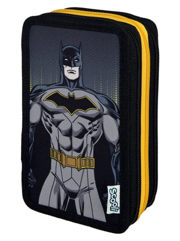 SCOOLI Gefülltes Federmäppchen "Batman" in Schwarz - (B)19 x (H)7 x (T)12 cm
