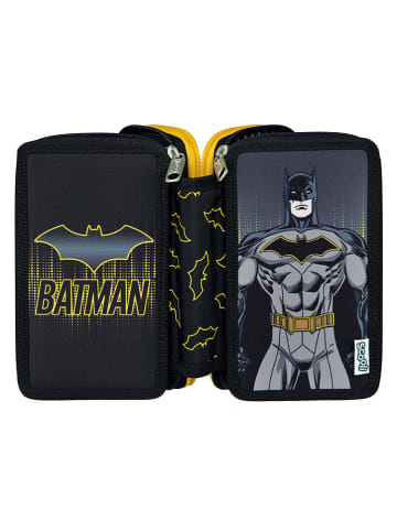 SCOOLI Gefülltes Federmäppchen "Batman" in Schwarz - (B)19 x (H)7 x (T)12 cm
