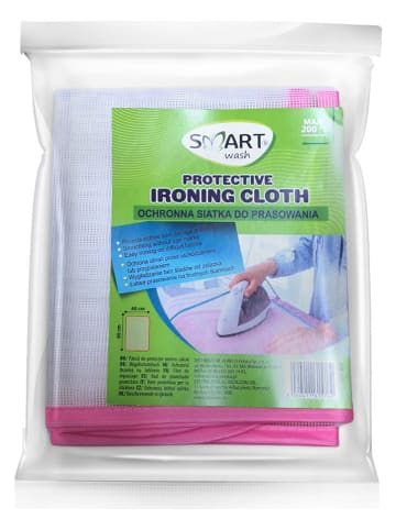 SMART wash Beschermend strijknet wit/roze - (L)60 x (B)40 cm