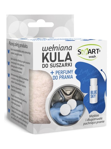 SMART wash Wollen wasdrogerbal ''Blue Sky'' wit