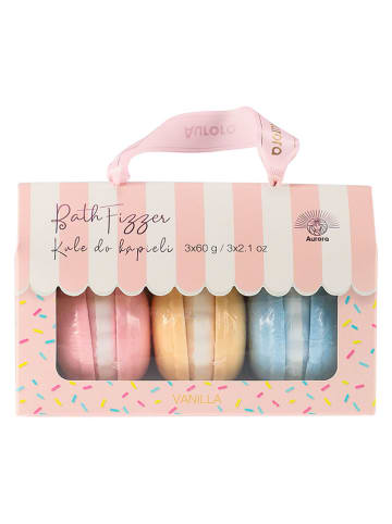 Aurora 3-delige set: badbommen ''Sweet Macarons'' - 3x 60 g - vanaf 3 jaar