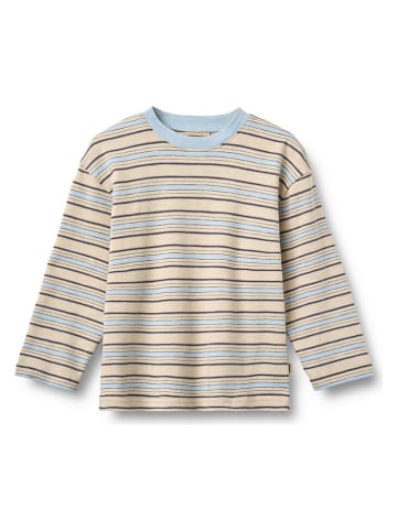 Wheat 2-delige set: longsleeves "Johan" lichtblauw/beige