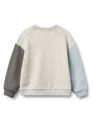 Wheat Sweatshirt "Lennon Badge" grijs/lichtblauw