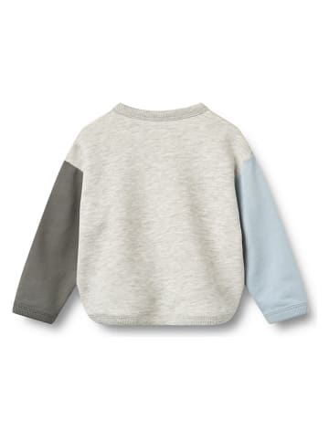 Wheat Sweatshirt "Emery Badge" in Grau/ Hellblau