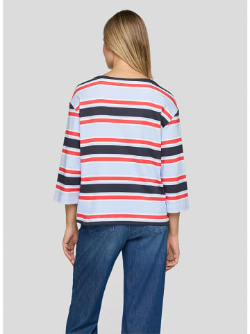 Rabe Longsleeve in Hellblau/ Dunkelblau/ Rot