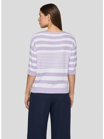 Rabe Pullover in Flieder/ Weiß