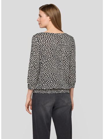 Rabe Bluse in Schwarz/ Weiß